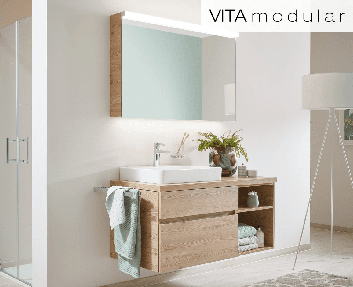 Badmöbel in Holzoptik