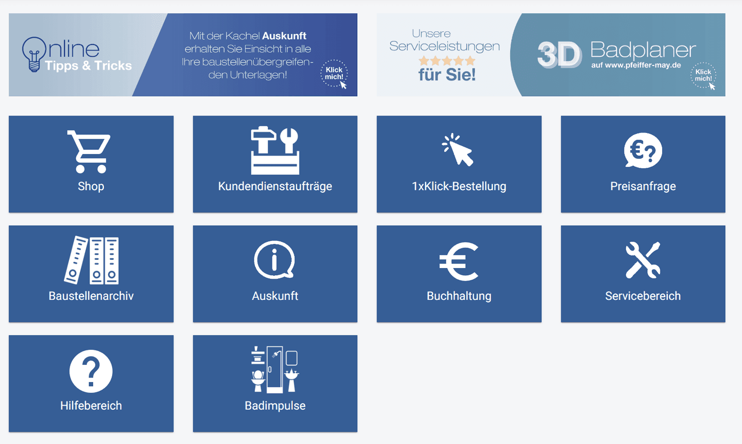 PFEIFFER & MAY Online-Portal